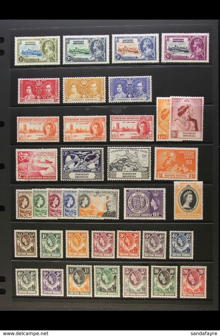 1935-63 FINE MINT COLLECTION An All Different Collection Which Starts With 1935 Silver Jubilee And 1937 Coronation Sets, - Rhodésie Du Nord (...-1963)