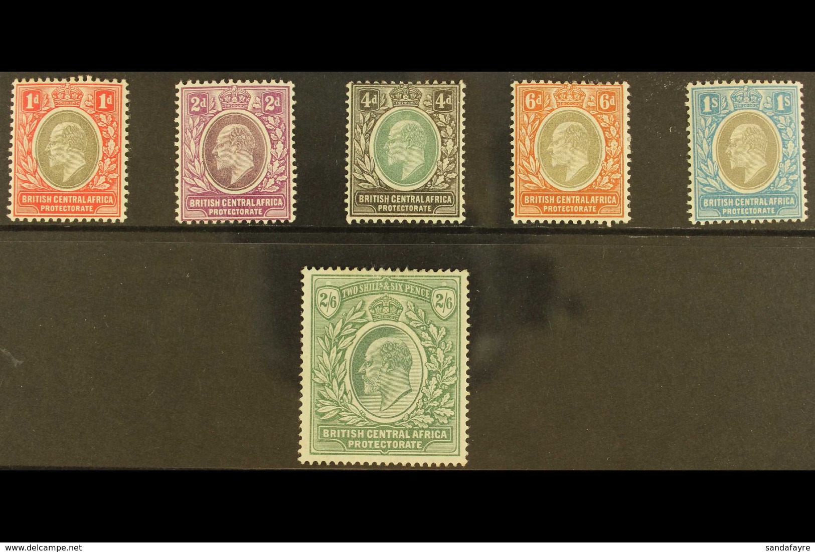 1903-04 KEVII Set To 2s6d, SG 59/63, Fine Mint. Fresh And Attractive. (6 Stamps) For More Images, Please Visit Http://ww - Nyassaland (1907-1953)