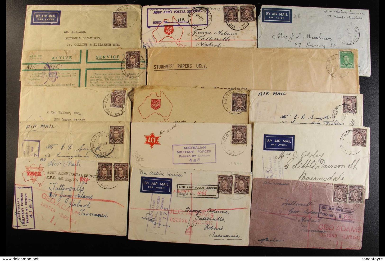 WW2 AUSTRALIAN FORCES - ZERO PREFIXES - FIELD POST OFFICES A Fine Collection Of Covers Back To Australia, Or One To NZ,  - Papua-Neuguinea