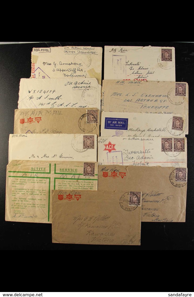 WW2 AUSTRALIAN FORCES - ZERO PREFIXES - ARMY POST OFFICES A Fine Collection Of Covers Back To Australia, Bearing Austral - Papua-Neuguinea