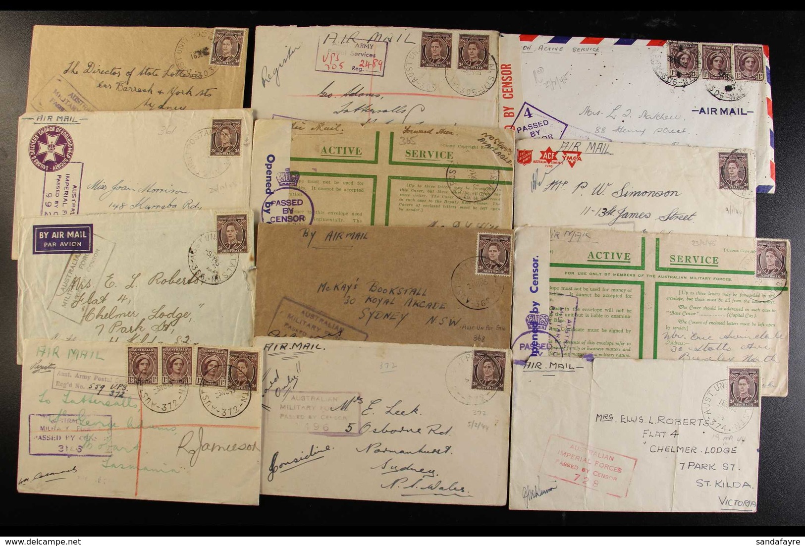 WW2 AUSTRALIAN FORCES - AUST UNIT POSTAL STN DATESTAMPS A Fine Collection Of Covers Back To Australia, Or One To NZ, Bea - Papúa Nueva Guinea