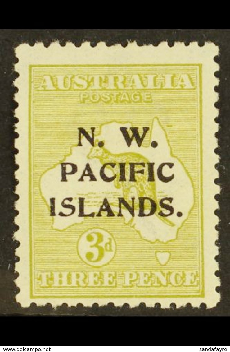 1915 - 16 3d Greenish Olive, Die I, SG 76c, Very Fine And Fresh Mint. Scarce Stamp. For More Images, Please Visit Http:/ - Papua-Neuguinea