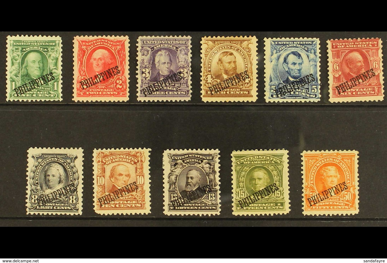 1903 - 04 Complete Set To 50c Orange, Sc 226/36, Fresh Mint. (11 Stamps) For More Images, Please Visit Http://www.sandaf - Philippinen