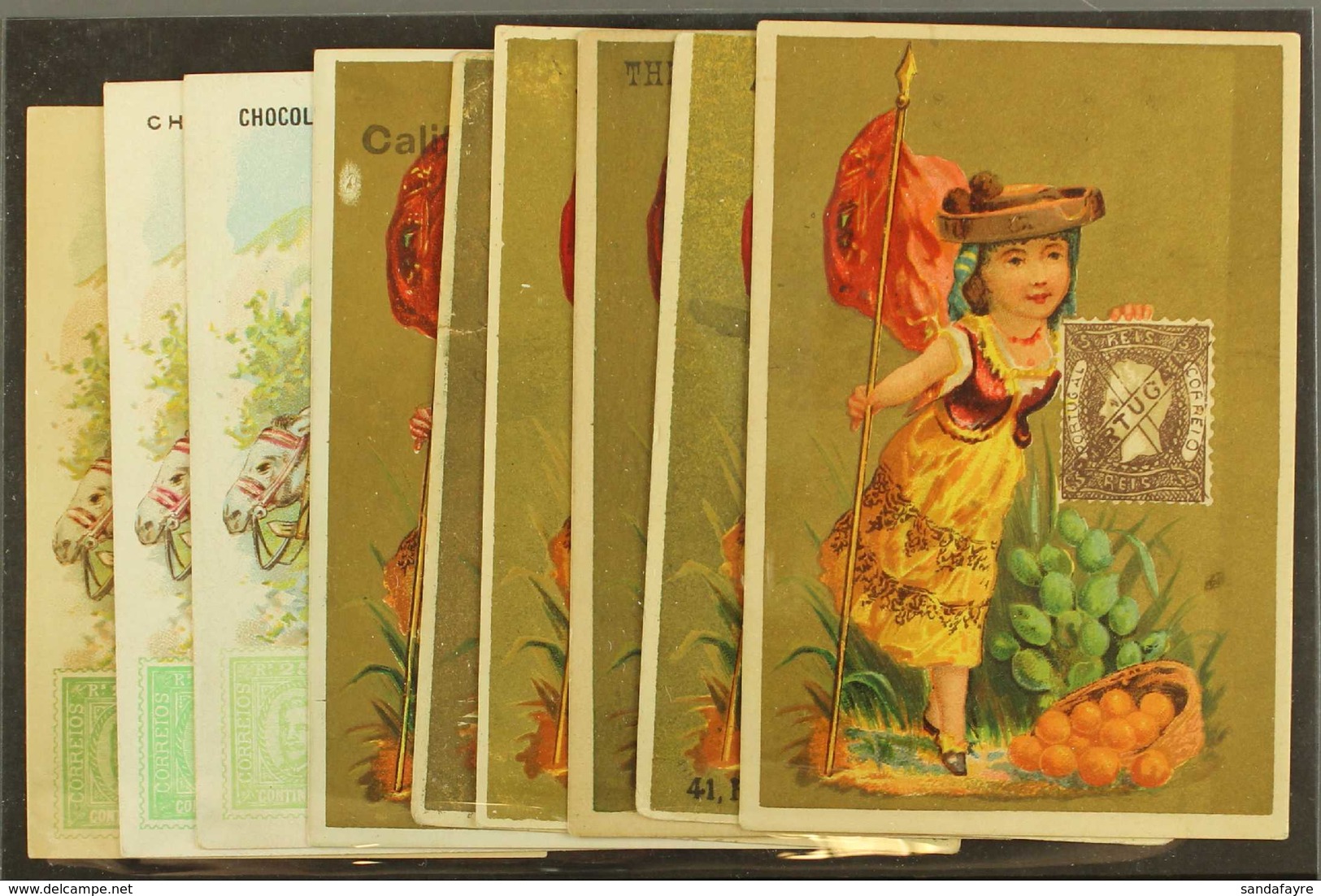 1908 Stamp Designs On Advertising Cards, ALL With Different Advertisements. Lovely (9 Cards) For More Images, Please Vis - Sonstige & Ohne Zuordnung