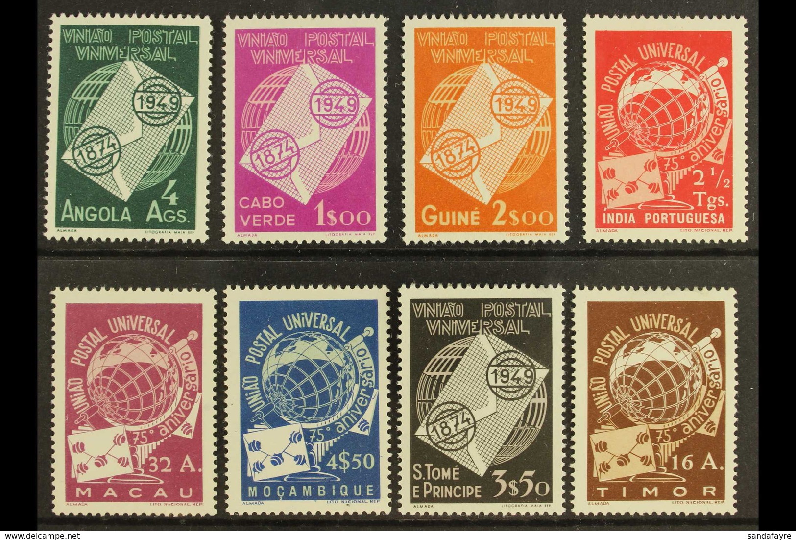1949 U.P.U. Omnibus Issues From Each Colony, Very Fine Mint (8). For More Images, Please Visit Http://www.sandafayre.com - Sonstige & Ohne Zuordnung