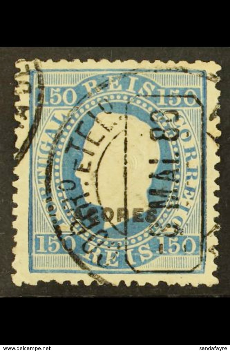 AZORES 1882-85 150r Blue Perf 12½, SG 81, Afinsa 43, Fine Used, An Elusive Issue With A Neat Dated Cds. Some Small Fault - Other & Unclassified
