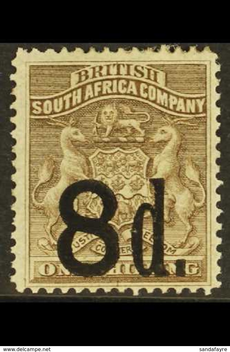 1892 8d On 1s Grey Brown, SG 17, Very Fine And Fresh Mint. For More Images, Please Visit Http://www.sandafayre.com/itemd - Other & Unclassified