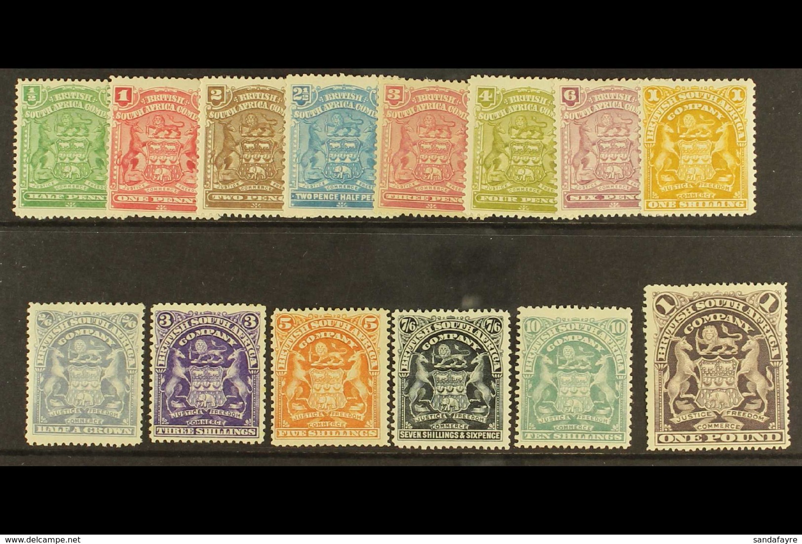 1898 Arms Set To £1 Complete, SG 75/90, Very Fine Mint. (14 Stamps) For More Images, Please Visit Http://www.sandafayre. - Sonstige & Ohne Zuordnung