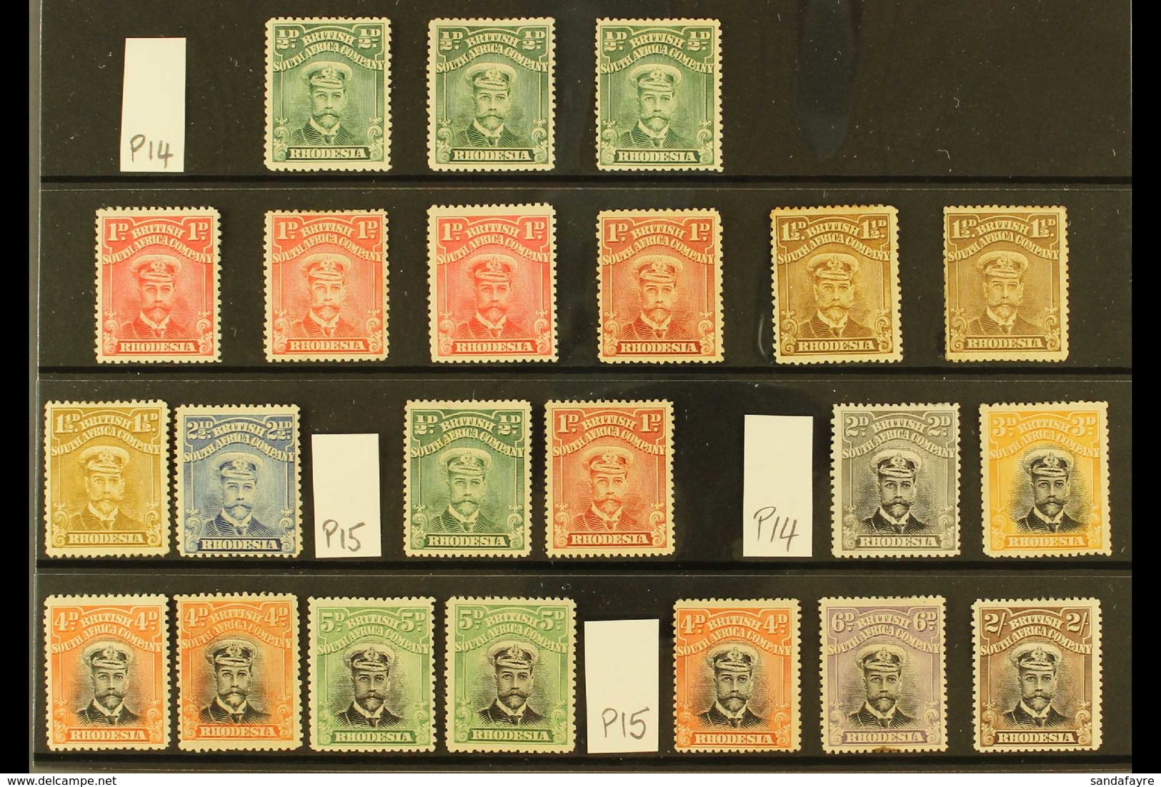 1913-19 MINT "ADMIRALS" COLLECTION. An Attractive Selection Presented On A Stock Card. Includes 1913-22 Single Working P - Andere & Zonder Classificatie