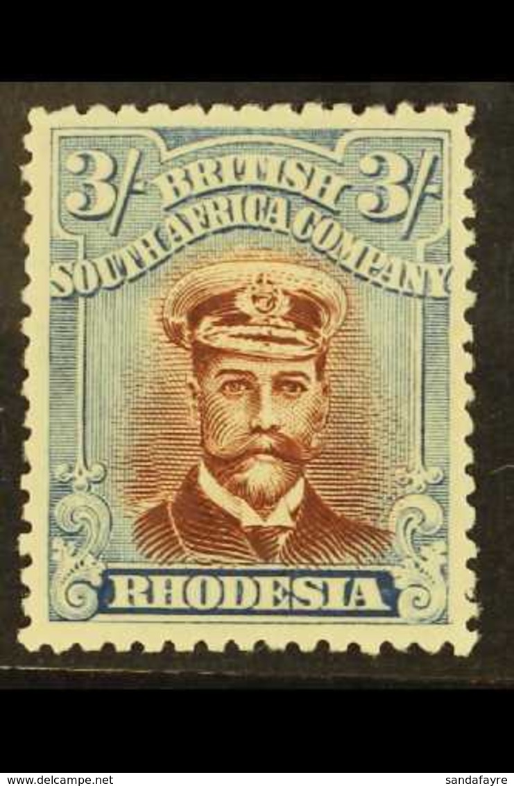 1919 3s Chestnut And Light Blue, Head Die III, Perf 14, Admiral, SG 274b, Very Fine And Fresh Mint. For More Images, Ple - Other & Unclassified