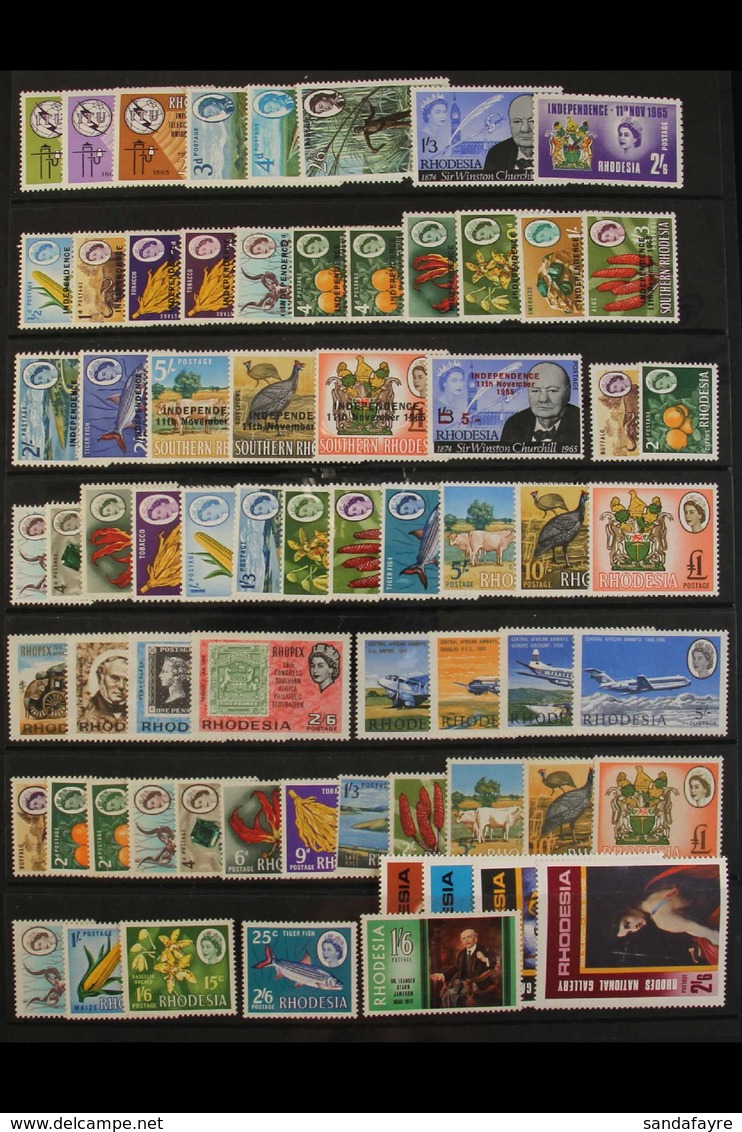 1965-78 NEVER HINGED MINT COLLECTION Includes 1966 Independence Ovptd Defins Set, 1966 Harrison Defins & 1966-9 Mardon D - Andere & Zonder Classificatie