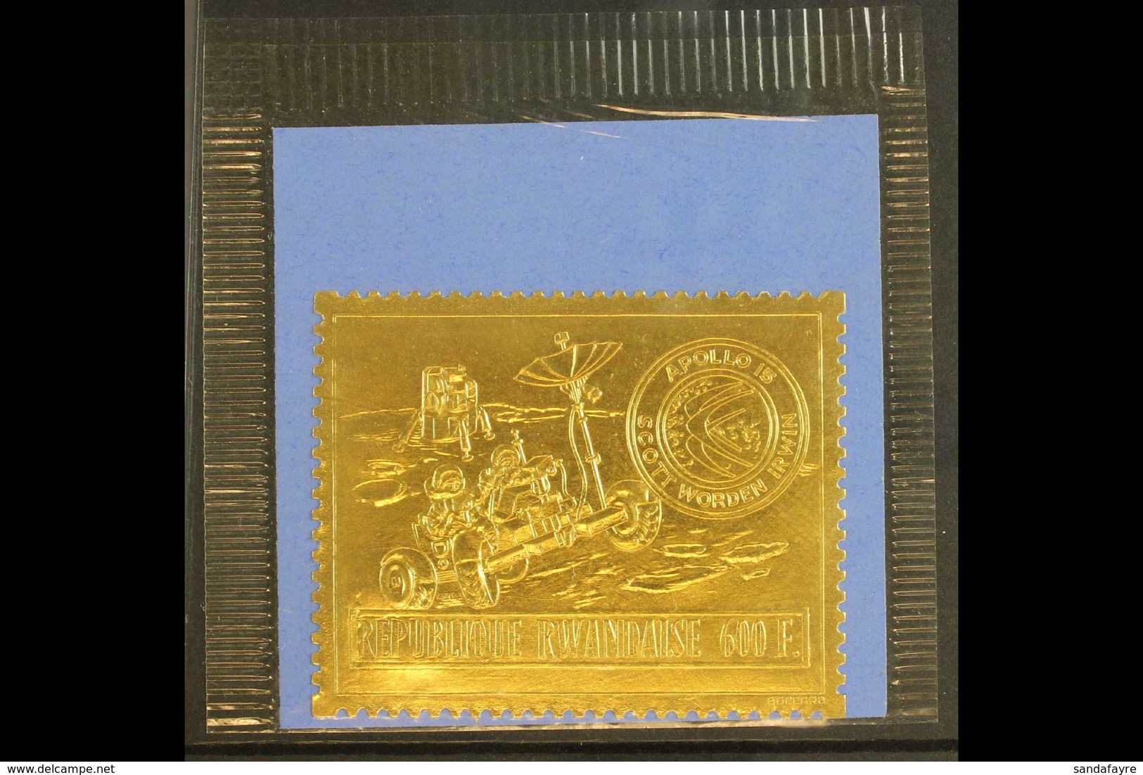 1972 600f Apollo 15 Gold Foil (Michel 473 A, SG 442), Superb Never Hinged Mint Still In The Original Packet. For More Im - Andere & Zonder Classificatie