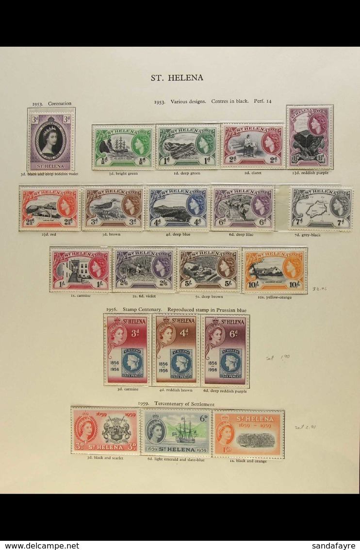 1953/9 FINE NEVER HINGED MINT COLLECTION Complete, Incl. 1953 Defins Set. (20 Stamps). For More Images, Please Visit Htt - Sainte-Hélène