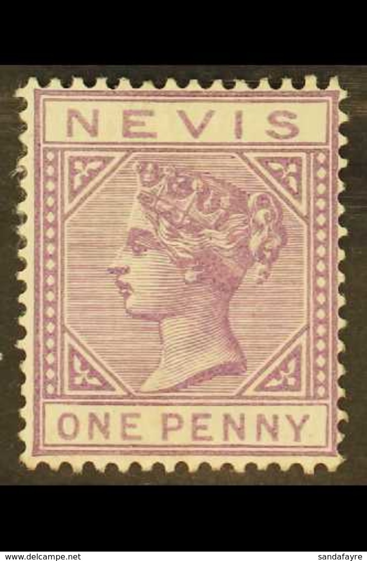 1882 1d Lilac-mauve, SG 26, Fine Mint. For More Images, Please Visit Http://www.sandafayre.com/itemdetails.aspx?s=614772 - St.Cristopher-Nevis & Anguilla (...-1980)