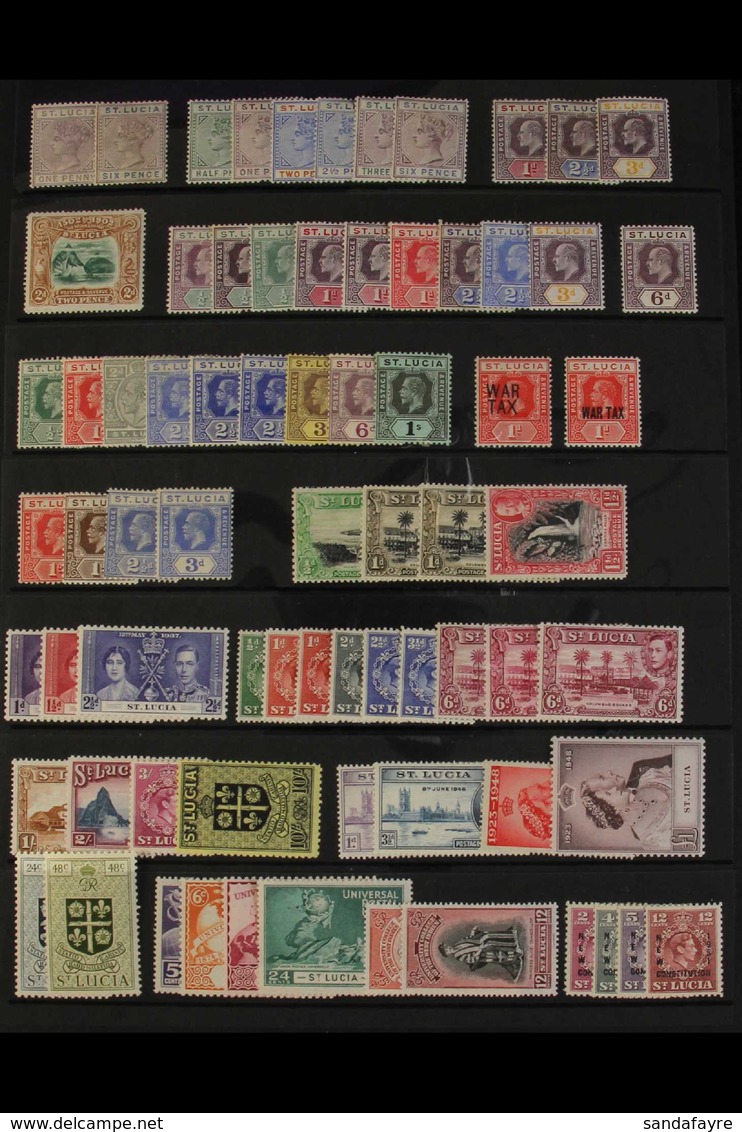 1886-1969 FINE MINT COLLECTION Incl. 1886-87 Die I 1d And 6d, 1891-98 To 3d And 6d, 1902-03 1d To 3d, 1902 Columbus, 190 - Ste Lucie (...-1978)