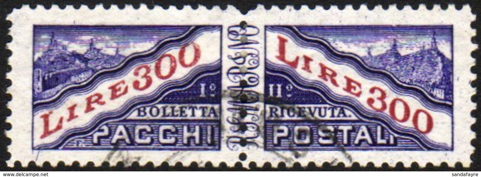 PARCEL POST 1953 300L Violet And Lake, Wmk Winged Wheel, SG P455, Sass 36, Very Fine Used Complete PAIR. For More Images - Sonstige & Ohne Zuordnung