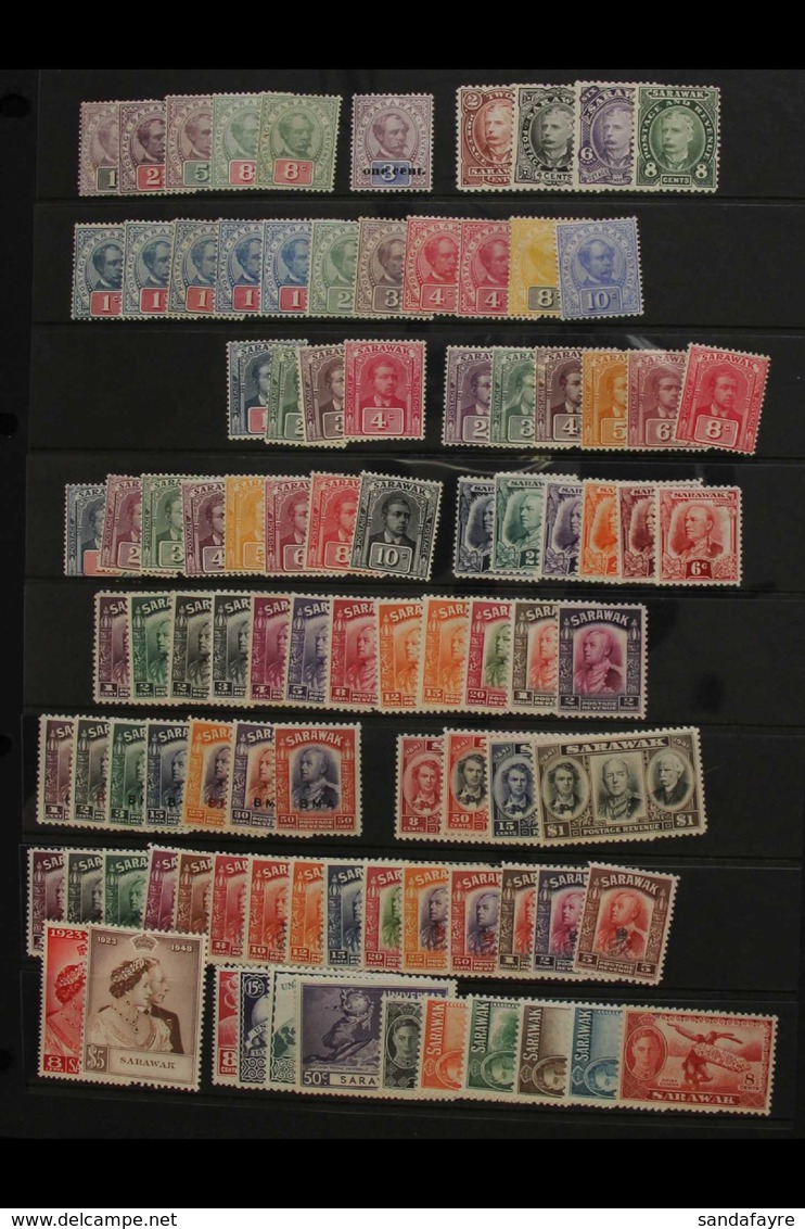 1888-1965 FINE MINT COLLECTION Incl. 1888-97 5c, Both 8c Shades, 1895 Set, 1899-1908 With Shades To 10c, 1934-41 To $2,  - Sarawak (...-1963)