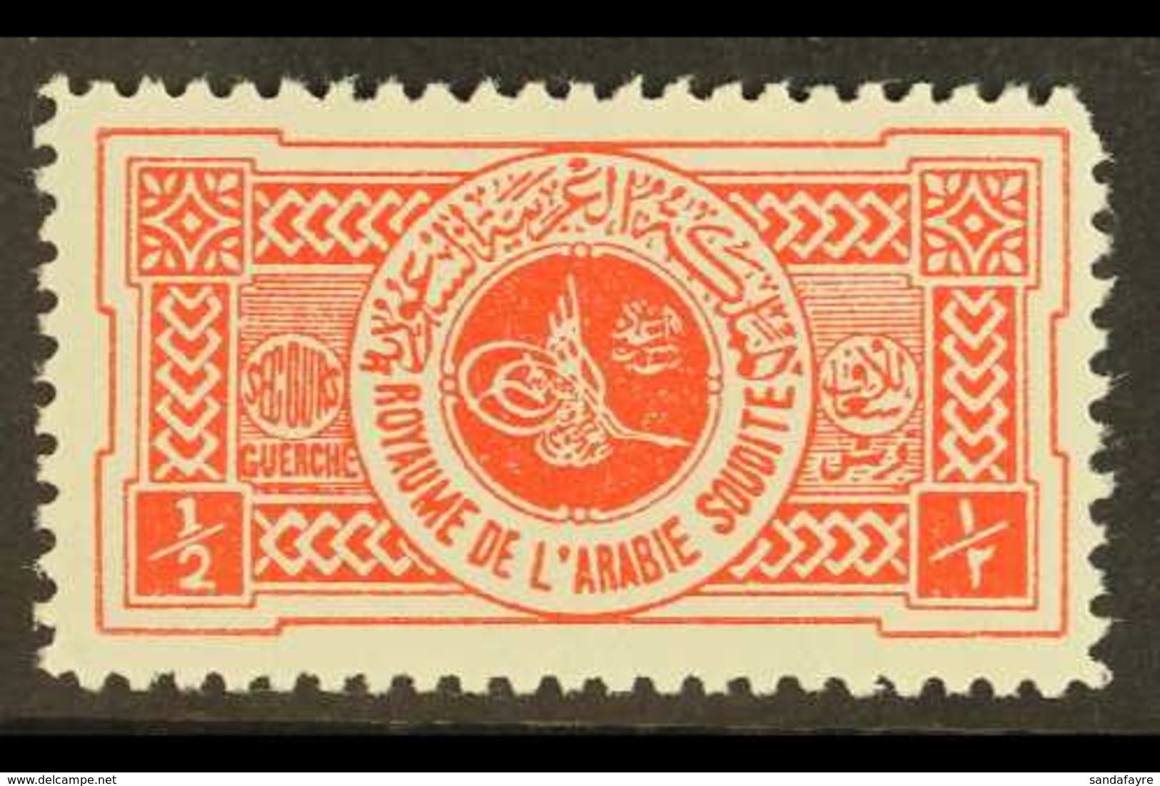 1934 ½g Scarlet, War Charity Tax, SG 48, Very Fine And Fresh Mint. For More Images, Please Visit Http://www.sandafayre.c - Saoedi-Arabië