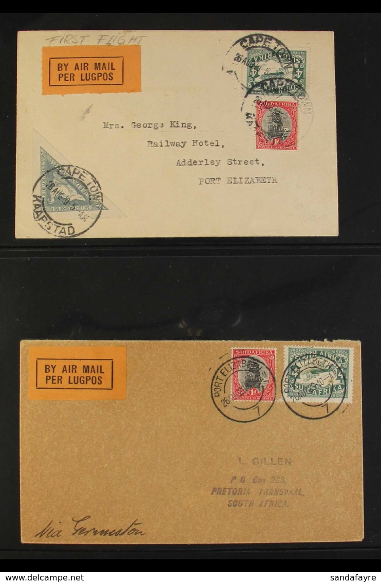 1929 AIRMAILS COLLECTION OF FLOWN COVERS Either Postmarked 26th August 1929, This Being The First Flight From Cape Town, - Zonder Classificatie