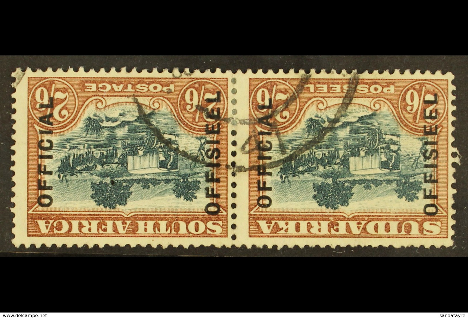 OFFICIALS 1930-47 2s6d Green & Brown, WATERMARK INVERTED, 21mm Spacing, SG O18aw, Minor Faults, Otherwise Fine Used, Cat - Zonder Classificatie