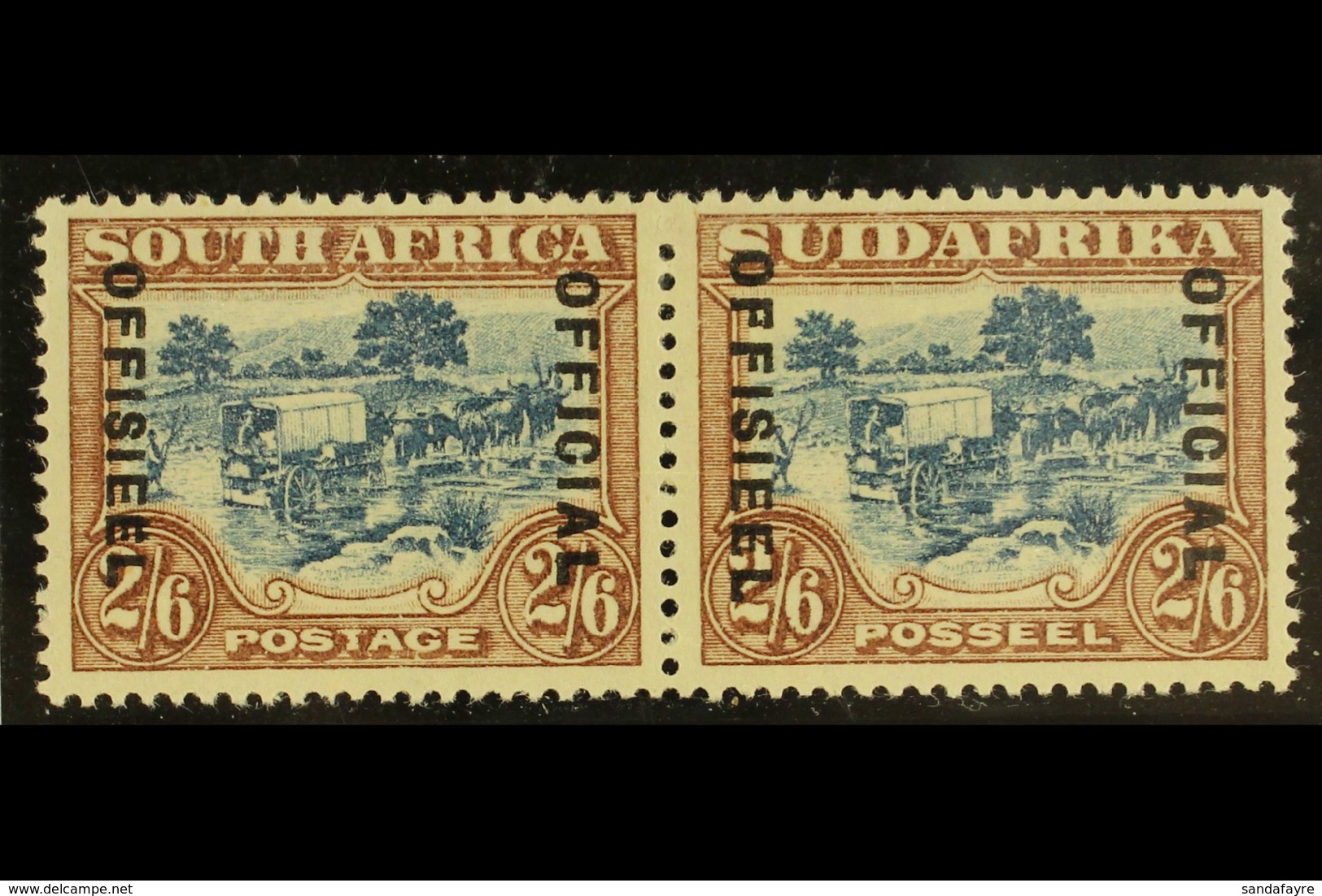 OFFICIALS 1930-47 2s6d Blue & Brown, DIAERESIS Over Second "E" Of "OFFISIEEL" On English Stamp Only, SG O19c, Gum Thin O - Unclassified