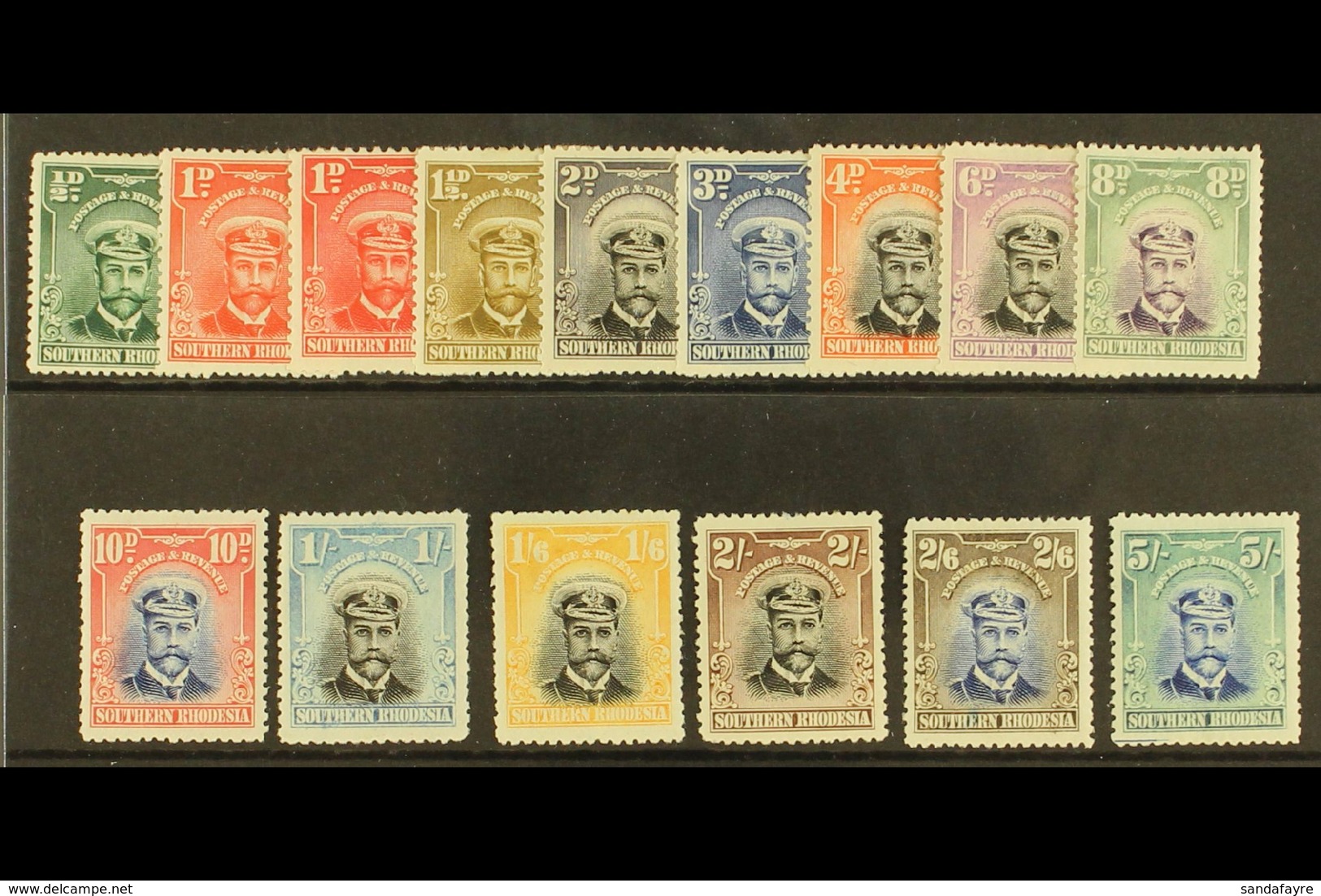 1924 Admiral Set Complete, SG 1/14, Couple Of Hinge Thins Otherwise Fine And Fresh Mint. (15 Stamps) For More Images, Pl - Südrhodesien (...-1964)