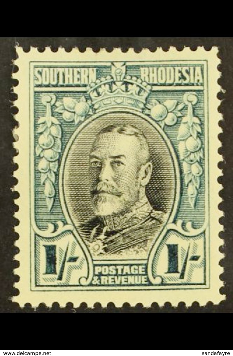 1931 1s Black And Greenish Blue, Geo V, Perf 14, SG 23b, Very Fine And Fresh Mint. For More Images, Please Visit Http:// - Southern Rhodesia (...-1964)