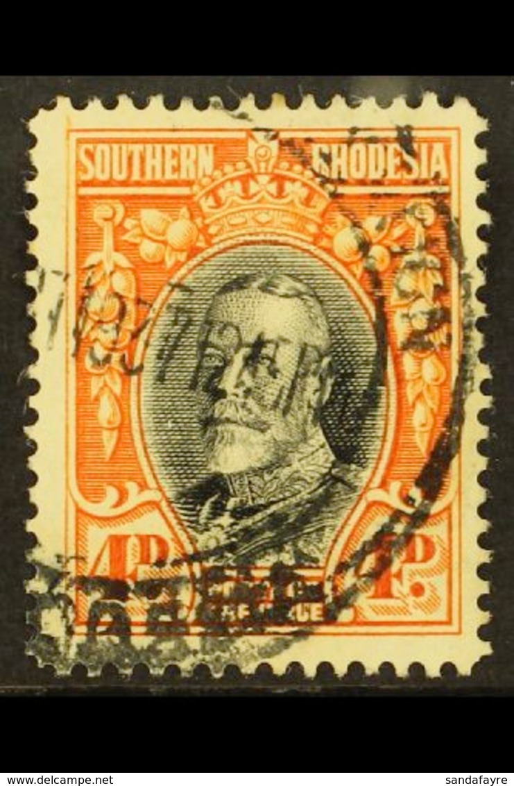 1931 4d Black And Vermilion, Geo V, Perf 14, SG 19b, Fine And Fresh Used. For More Images, Please Visit Http://www.sanda - Zuid-Rhodesië (...-1964)