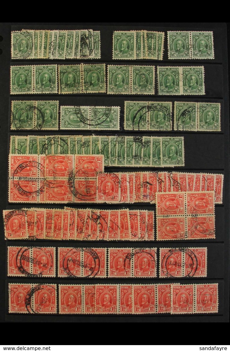 1931-7 USED ACCUMULATION KGV FIELD MARSHALS Good Range Of All Values And Most Perfs, Note 1½d Perf.12 X4, 8d Perf.11½ X3 - Rhodésie Du Sud (...-1964)