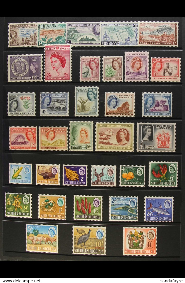 1953-64 COMPLETE MINT A Complete, Fine Mint Collection, SG 71/105, Lovely (35 Stamps) For More Images, Please Visit Http - Rhodésie Du Sud (...-1964)