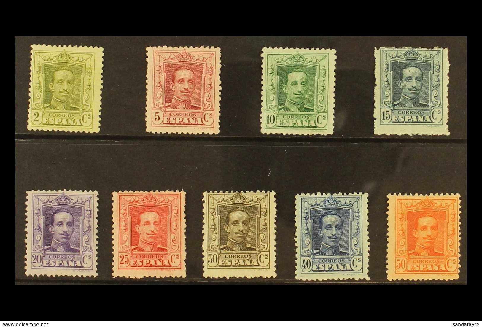 1922 Alfons XIII Set Of All Values To 50c, Between SG 374/89, Mi 281/293, Fine Mint (9 Stamps) For More Images, Please V - Andere & Zonder Classificatie