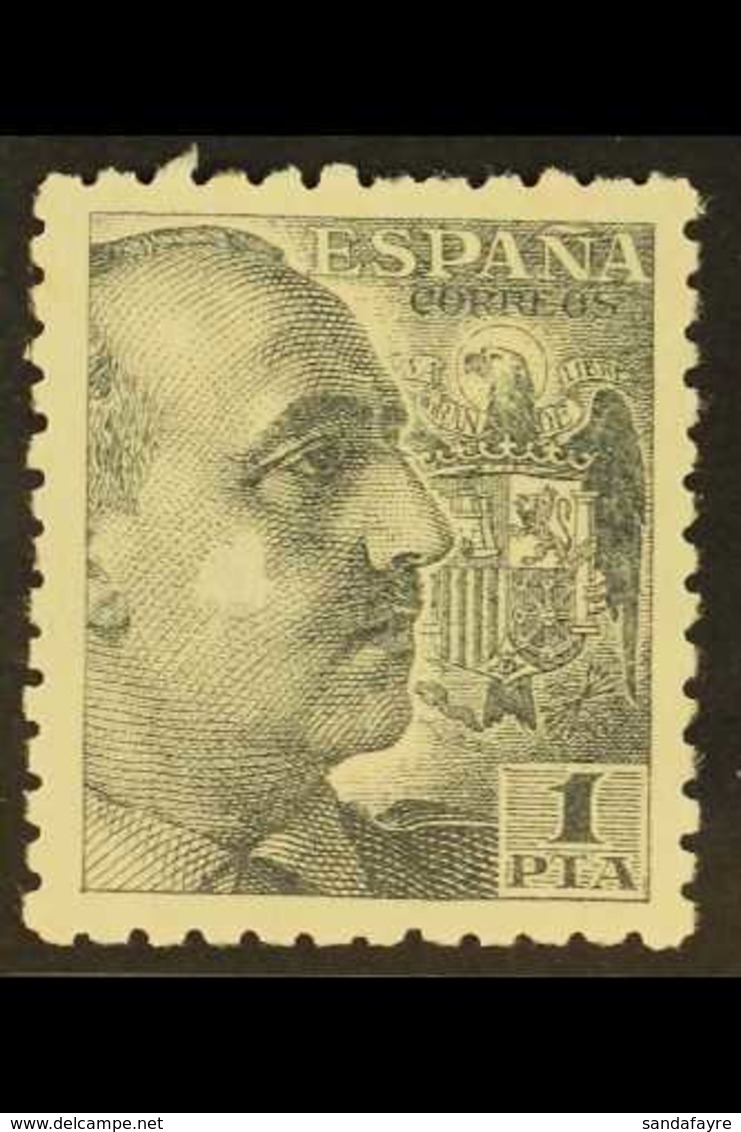 1939-53 1 Peseta Grey "Franco", SG 975, Mi 853A, Never Hinged Mint For More Images, Please Visit Http://www.sandafayre.c - Other & Unclassified