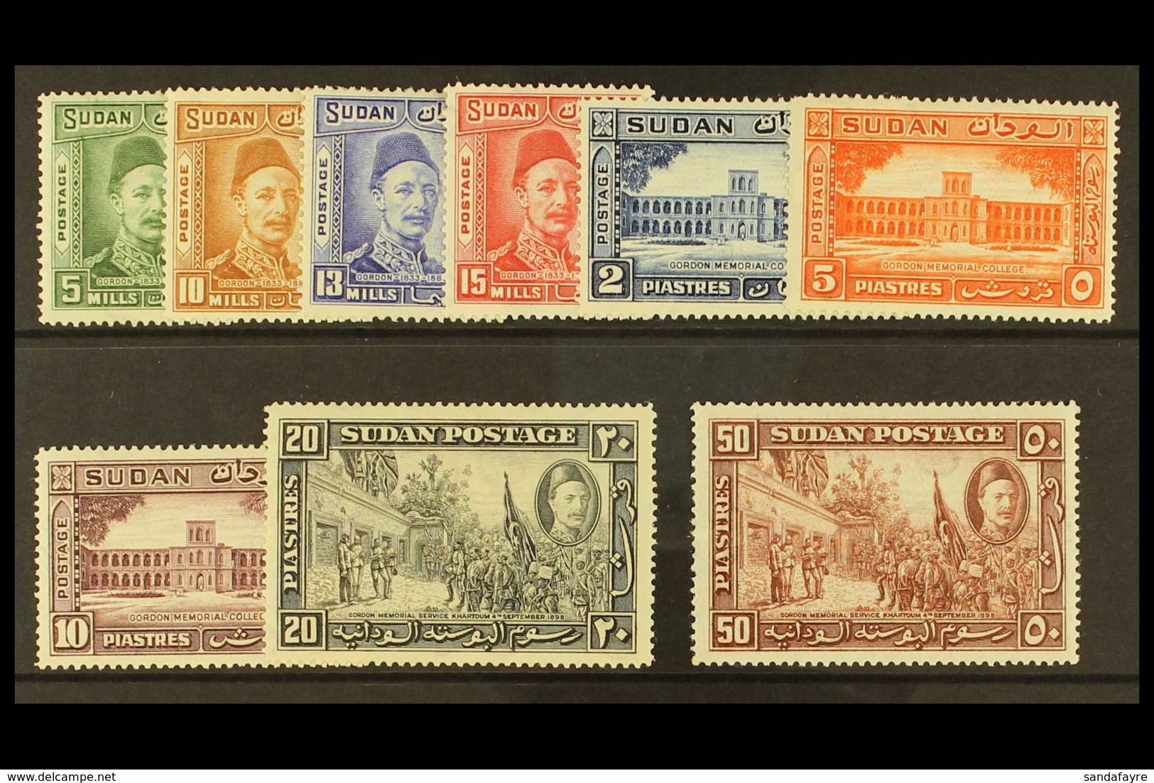 1935 General Gordon Set, SG 59/67, Fine Mint, The 50p Is Never Hinged. (9) For More Images, Please Visit Http://www.sand - Sudan (...-1951)