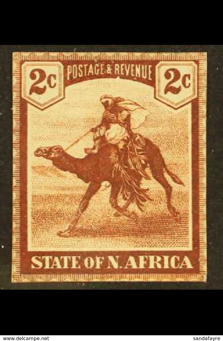 STATE OF NORTH AFRICA 1890's 2c Red-brown 'Camel Rider' De La Rue Imperf ESSAY Recess Printed On Ungummed White Paper Wi - Soedan (...-1951)