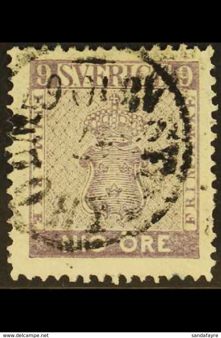1858-72 9ore Pale Purple, SG 7a, Facit 8, Very Fine Used With 1867 Cds For More Images, Please Visit Http://www.sandafay - Autres & Non Classés