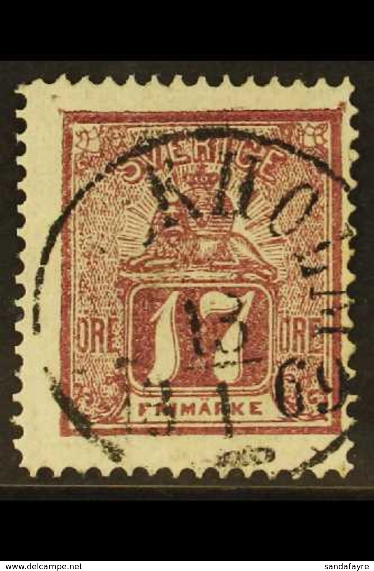 1862-72 17 Ore Purple, SG 13, Used With Pretty Dated 13/1/1869 Cds For More Images, Please Visit Http://www.sandafayre.c - Andere & Zonder Classificatie