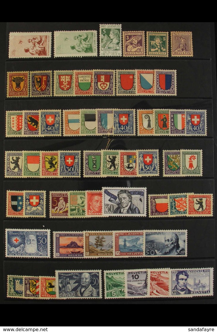 1912-46 PRO JUVENTUTE MINT Includes 1912 10Rp & 10c Forerunners, 1913 5c+5c, 1916 3c & 5c, 1918-46 Complete Run Of Sets  - Sonstige & Ohne Zuordnung
