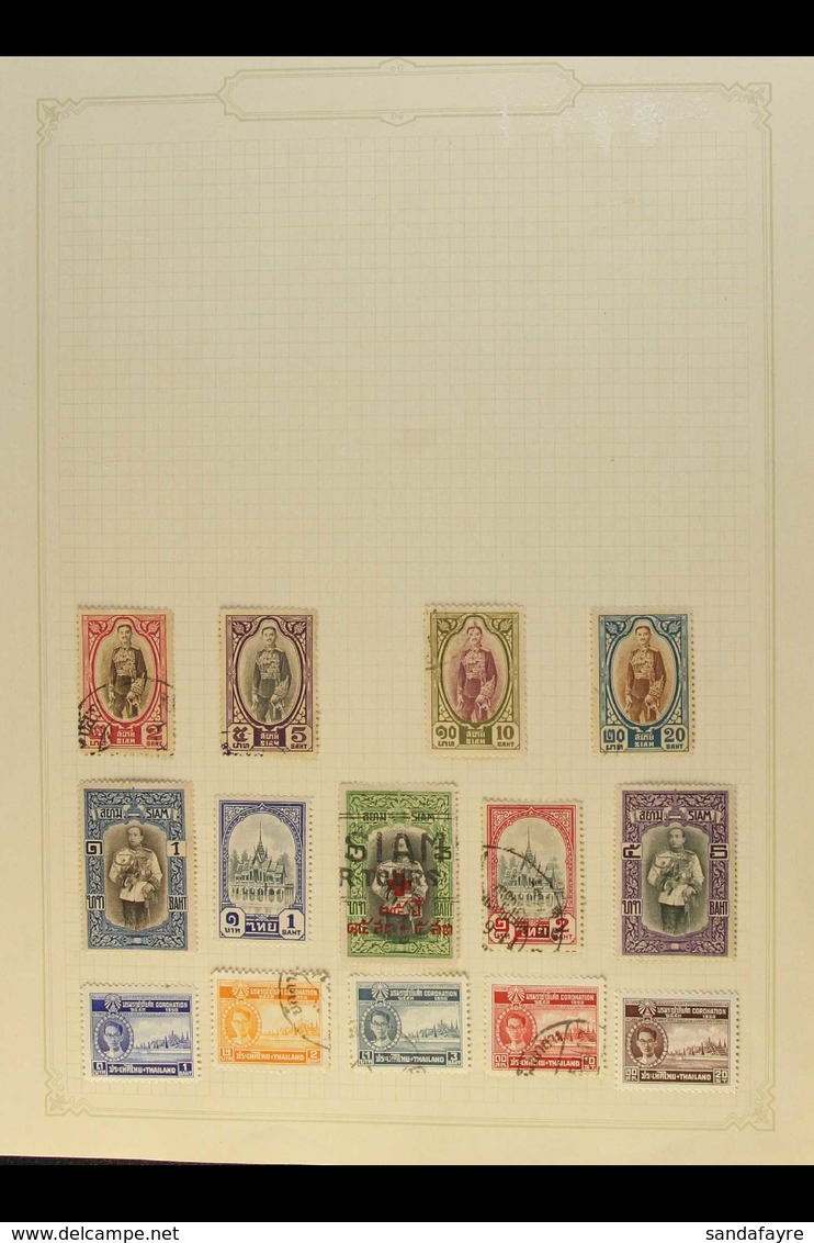 1894-1952 MINT AND USED COLLECTION Presented On Album Pages. Includes A Selection Of 1894-96 Surcharges, 1908 Jubilee 18 - Thailand