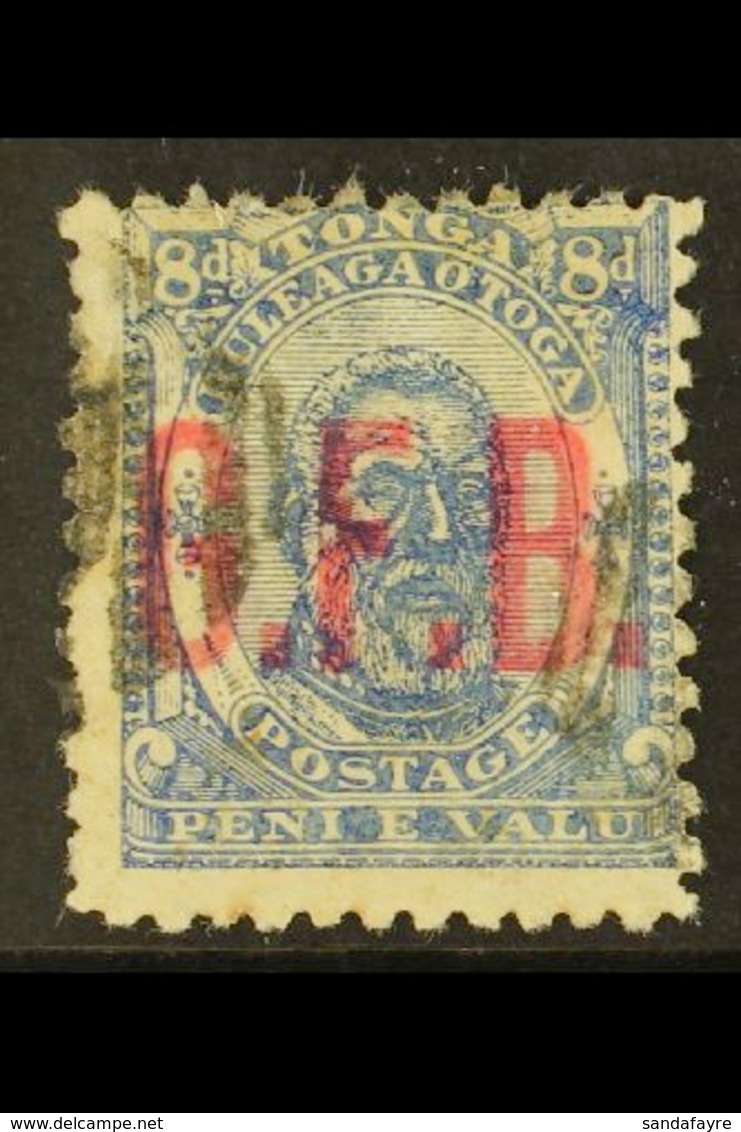 OFFICIAL 1893 8d Ultramarine "G.F.B." Overprint, SG O4, Used. For More Images, Please Visit Http://www.sandafayre.com/it - Tonga (...-1970)