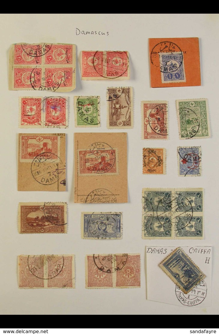 USED IN SYRIA 1860's-1910's Interesting Collection Of Fine Used Stamps Showing Various Postmarks Of DAMASCUS (x28 Stamps - Autres & Non Classés