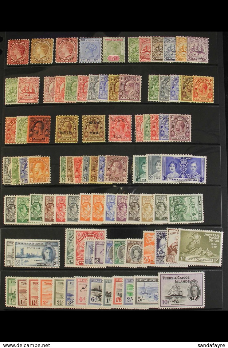 1887-1971 FINE MINT COLLECTION Incl. A Nice Range Of QV To KGV Issues, 1938-45 To 5s, 1950 Set (nhm), 1957-60 Set, 1967  - Turks And Caicos