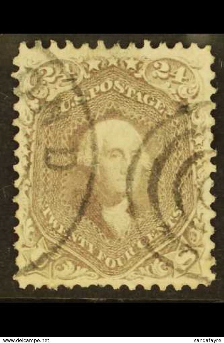 1861-6 24c Greyish Lilac, Perf.12, Scott 78a, SG 74a, Very Fine Used. For More Images, Please Visit Http://www.sandafayr - Other & Unclassified