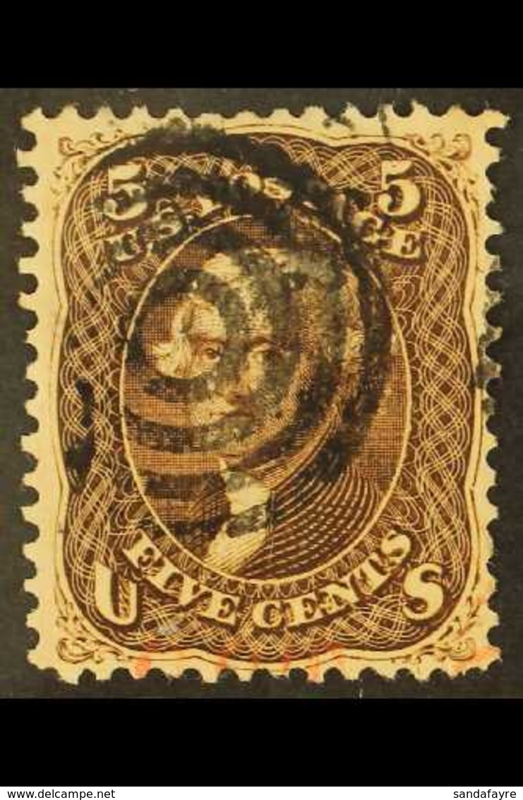 1861-6 5c Brown, Dark Shade, Perf.12, Scott 76, SG 72, Very Fine Used. For More Images, Please Visit Http://www.sandafay - Autres & Non Classés