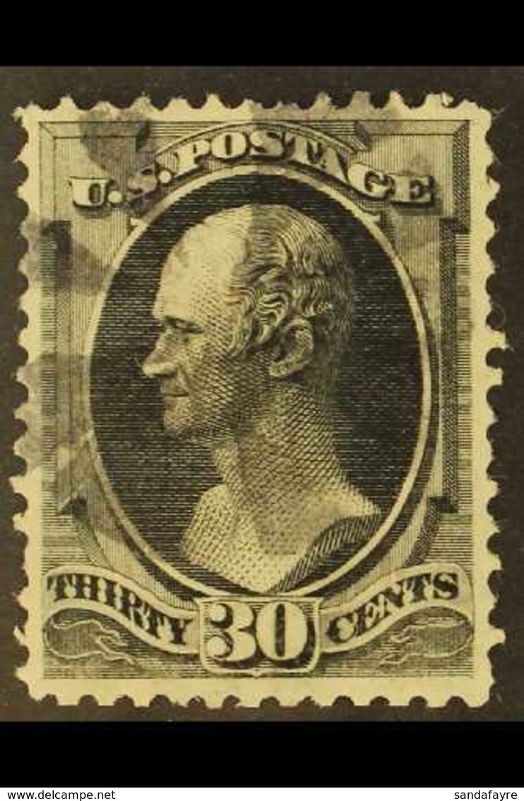 1870-1 30c Black, Hamilton, No Grill, Scott 154, SG 156, Fine Used. For More Images, Please Visit Http://www.sandafayre. - Autres & Non Classés