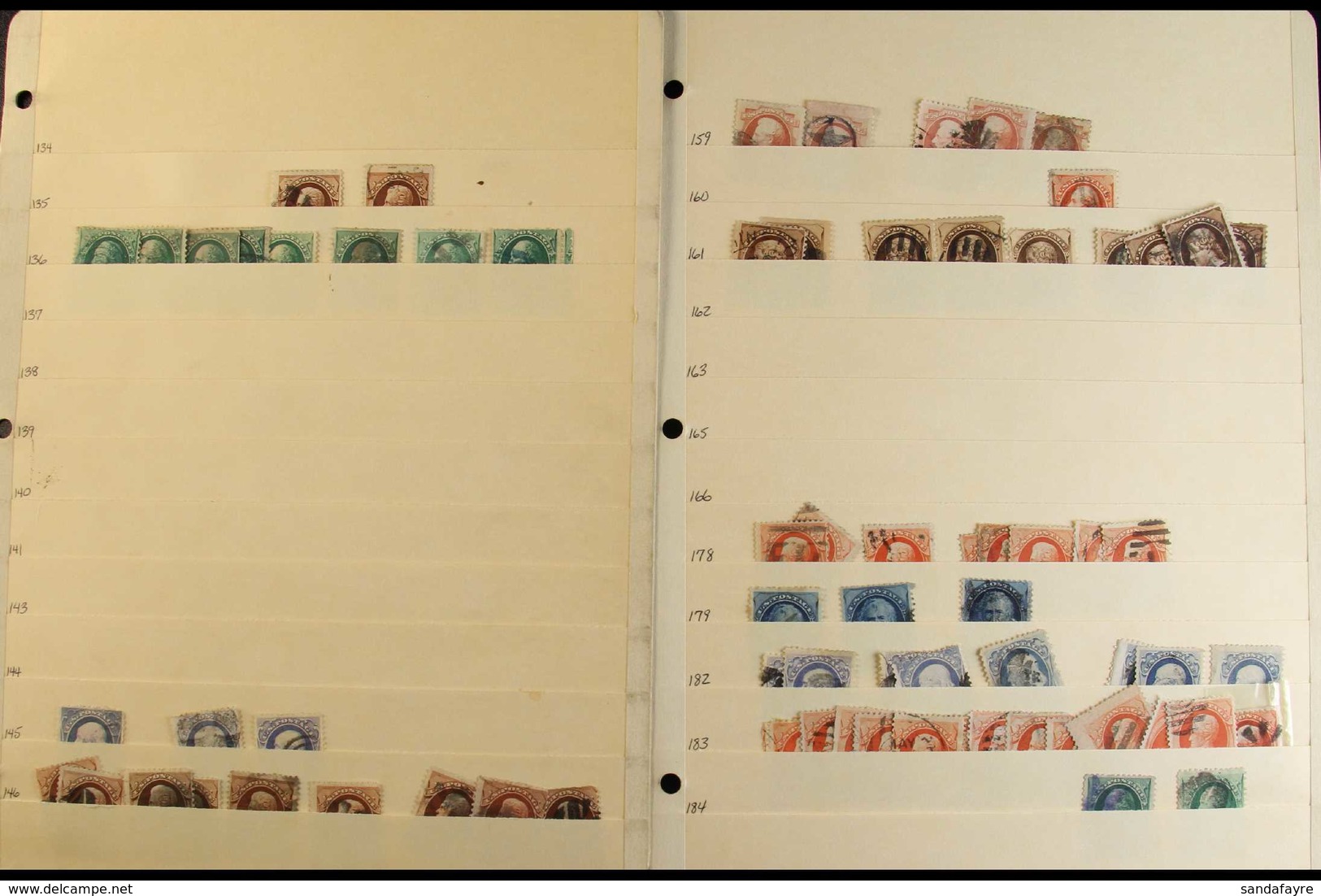 1880's COLLECTORS OVERFLOW STOCK OF THE BANKNOTE ISSUES A Small Accumulation Of "Bank Note" Stamps Including A Reasonabl - Other & Unclassified