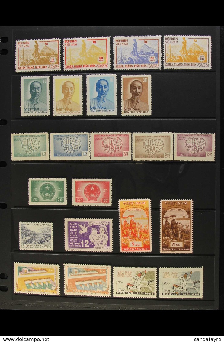 NORTH 1954-1962 Attractive Mint & Never Hinged Mint Collection Of Complete Sets Presented On A Trio Of Stock Pages. Love - Vietnam