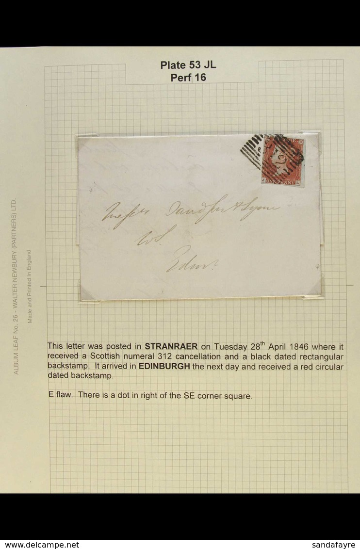 1841 'PLATED' 1D REDS ON COVERS. A Collection Of Very Fine 1d Red-brown Imperfs (chiefly 3 Margins) On Covers, Each Expe - Andere & Zonder Classificatie