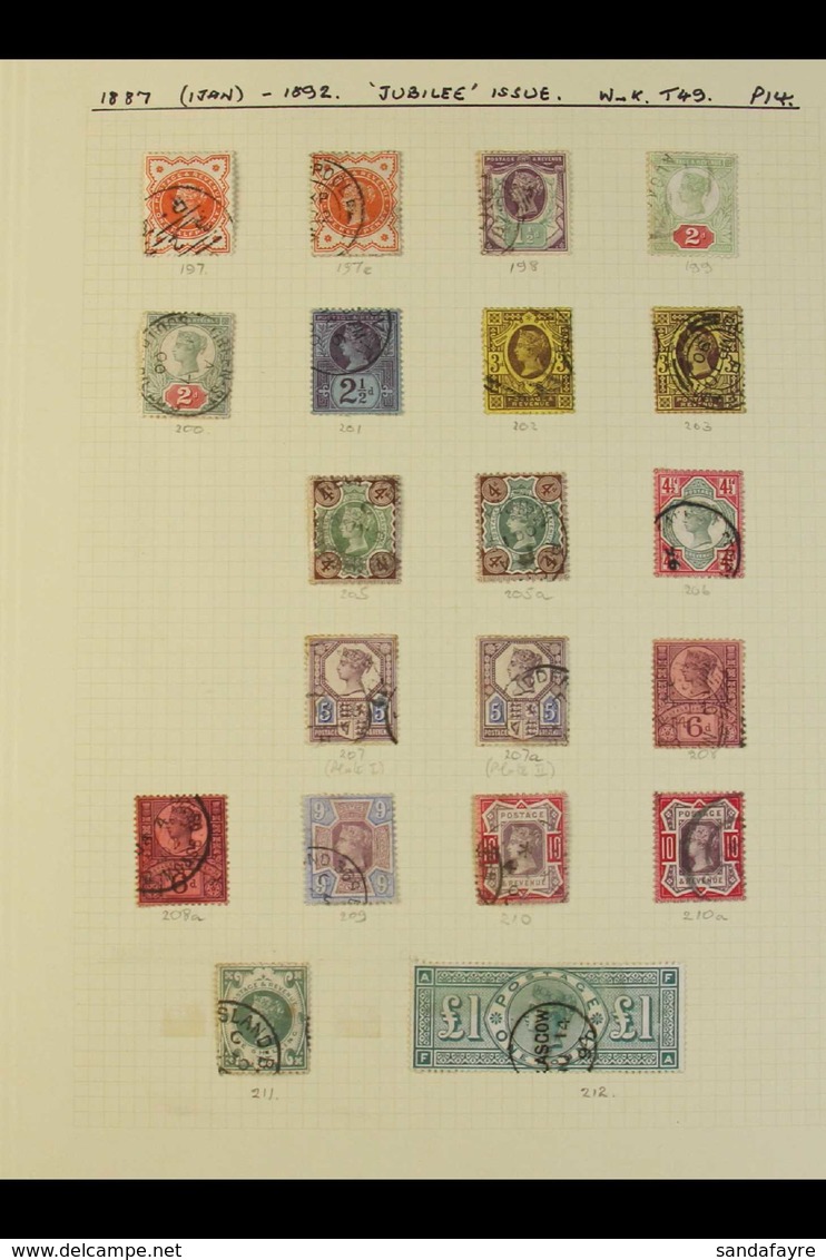 1855-1892 USED SURFACE PRINTED COLLECTION CAT 33K+. A Chiefly ALL DIFFERENT Collection, Neatly Presented On Album Pages  - Andere & Zonder Classificatie