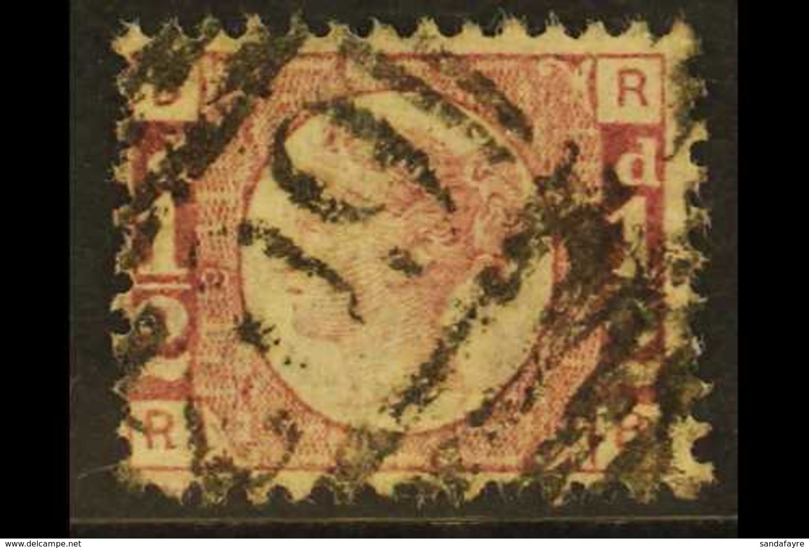 1870 ½d Rose-red Plate 9, SG 48, Used, Light Vertical Crease. For More Images, Please Visit Http://www.sandafayre.com/it - Autres & Non Classés