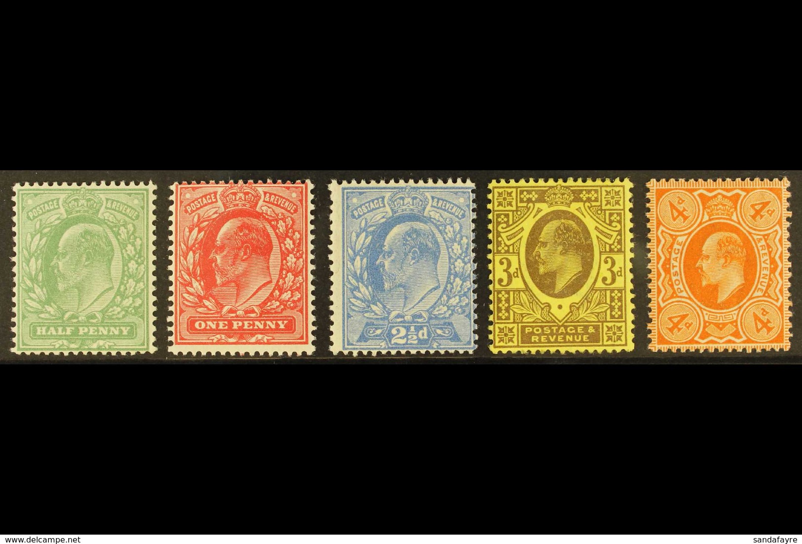 1911 Harrison Perf 15 X 14 "Basic" Definitive Set, SG 279/86, Never Hinged Mint (5 Stamps) For More Images, Please Visit - Non Classés